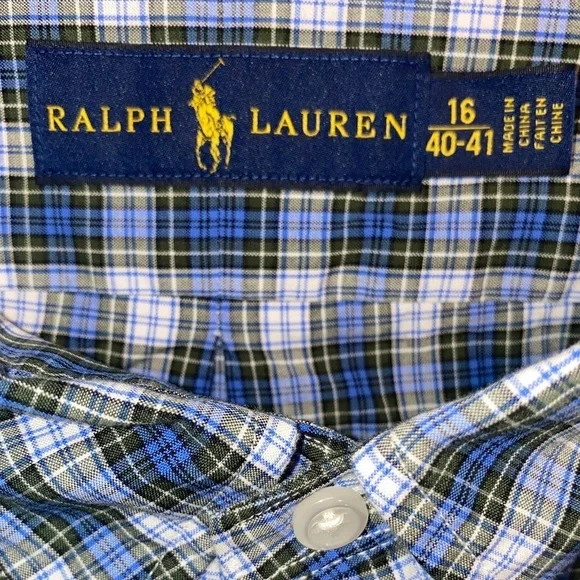 Ralph Lauren Long Sleeve Button Down Shirt (Size: 16-40/41) - Picture 3 of 3